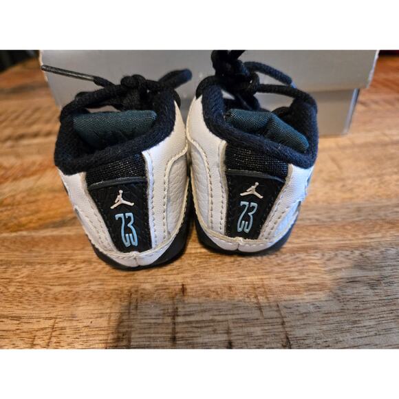 OG 1998 Rare Baby Nike Air Jordan XIV 14 What/Black - Picture 4 of 9